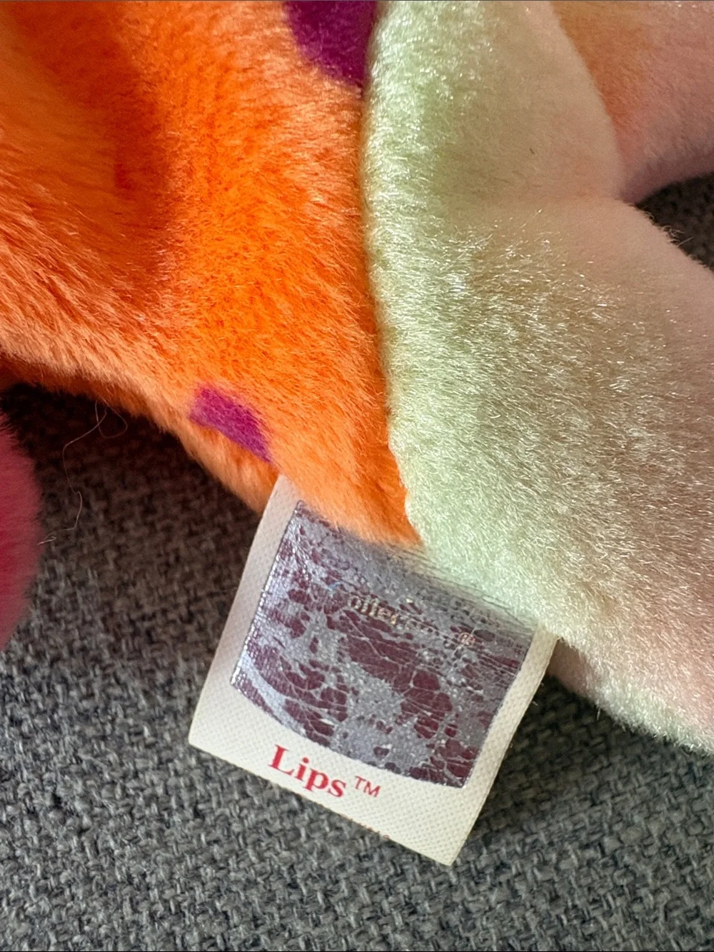 Ty Beanie Babies: Lips and Pinky. Like new with all tags.